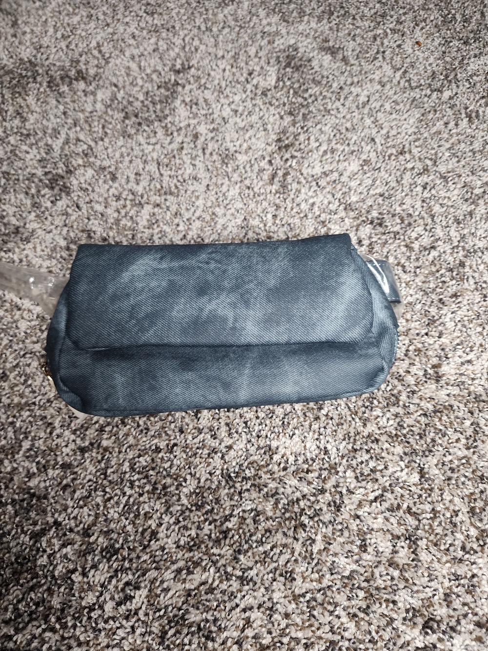 Dark Blue Denim Look Crossbody Bag Or Belt wear.